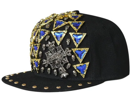 Triangle blue diamond cross
