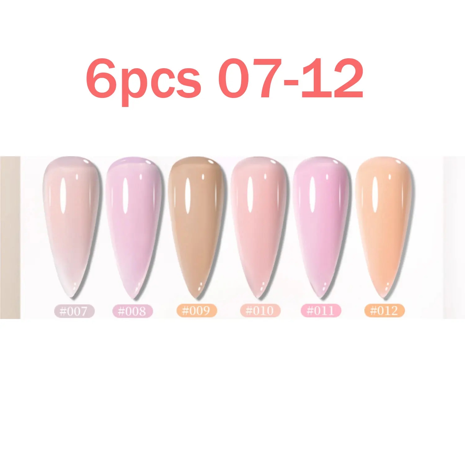 6pcs 007-012