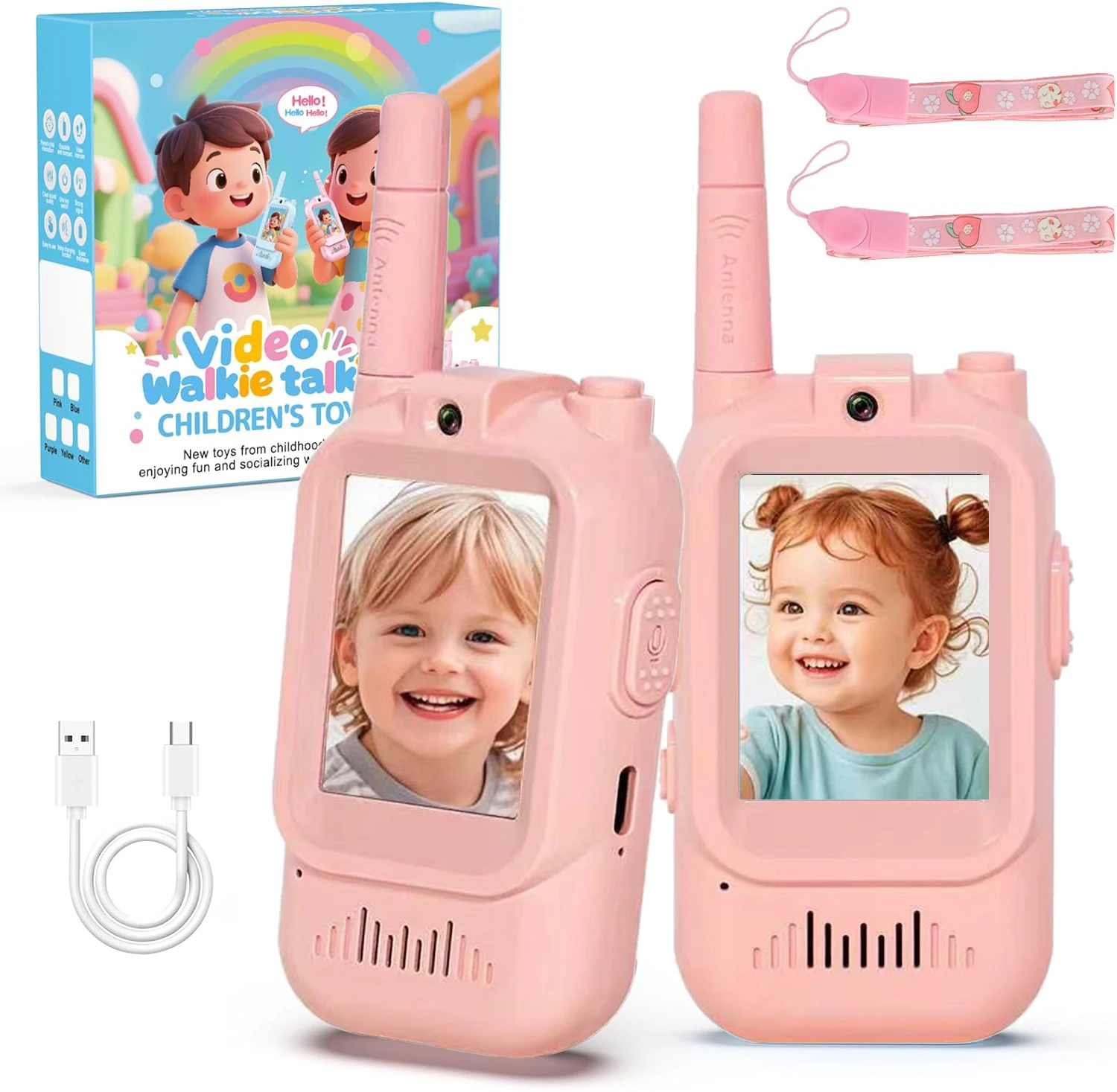 2PCS Pink