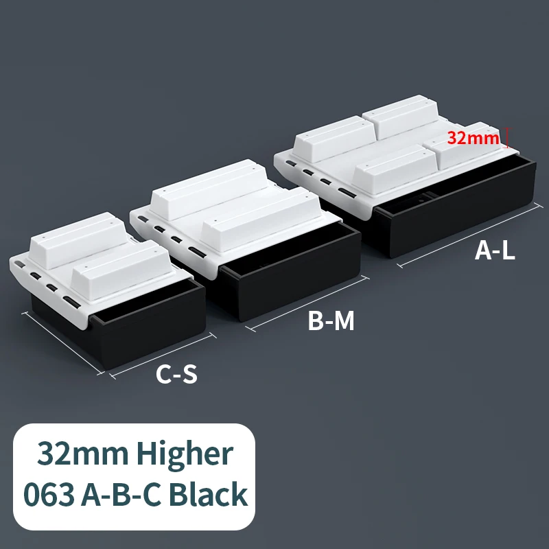 063 A-B-C Black 32mm