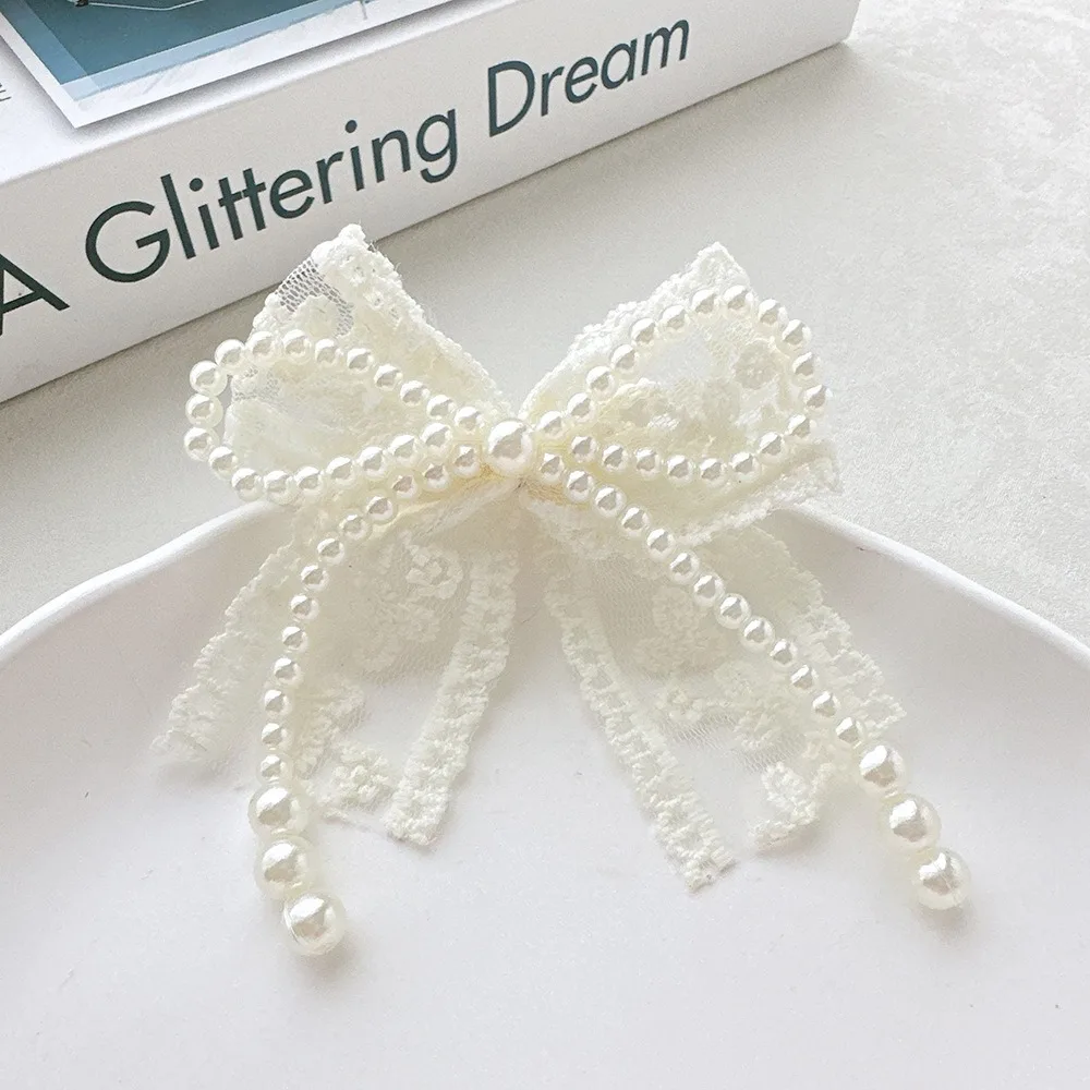 Lace Pearl Bow