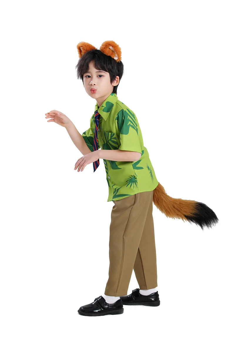 Shirt + pants + tie + ears + tail