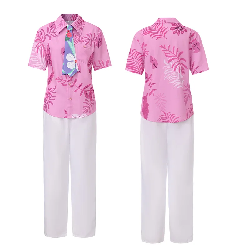 Pink [shirt + pants + tie]