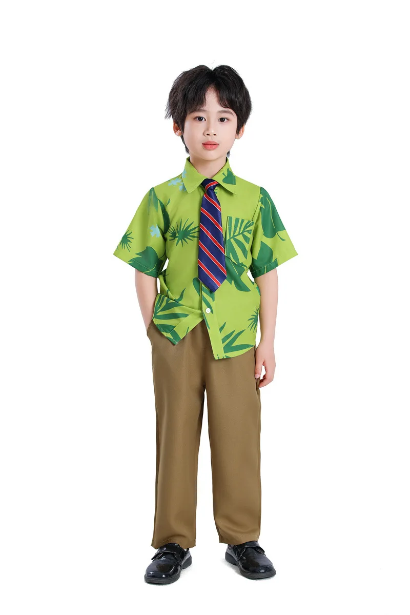 As shown in the figure [shirt + pants + tie]