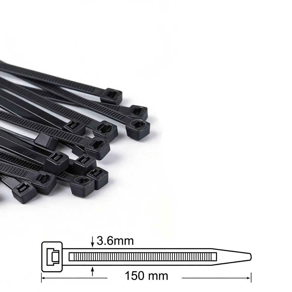 50Pcs Black3.6x150mm