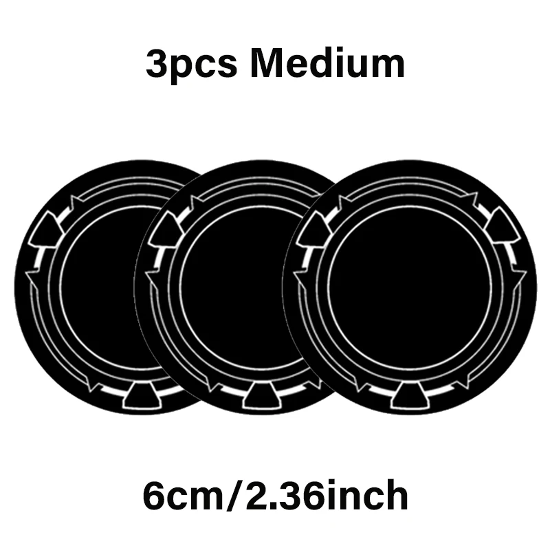 3pcs 6cm Black
