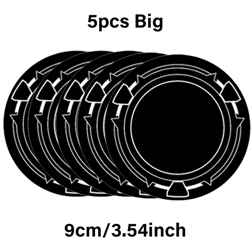 5pcs 9cm Black
