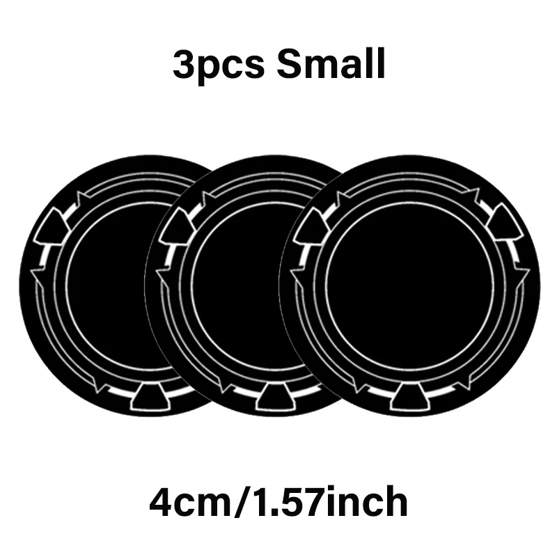 3pcs 4cm Black