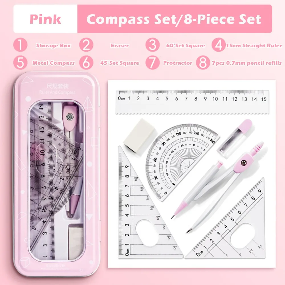 Pink 8PCS A