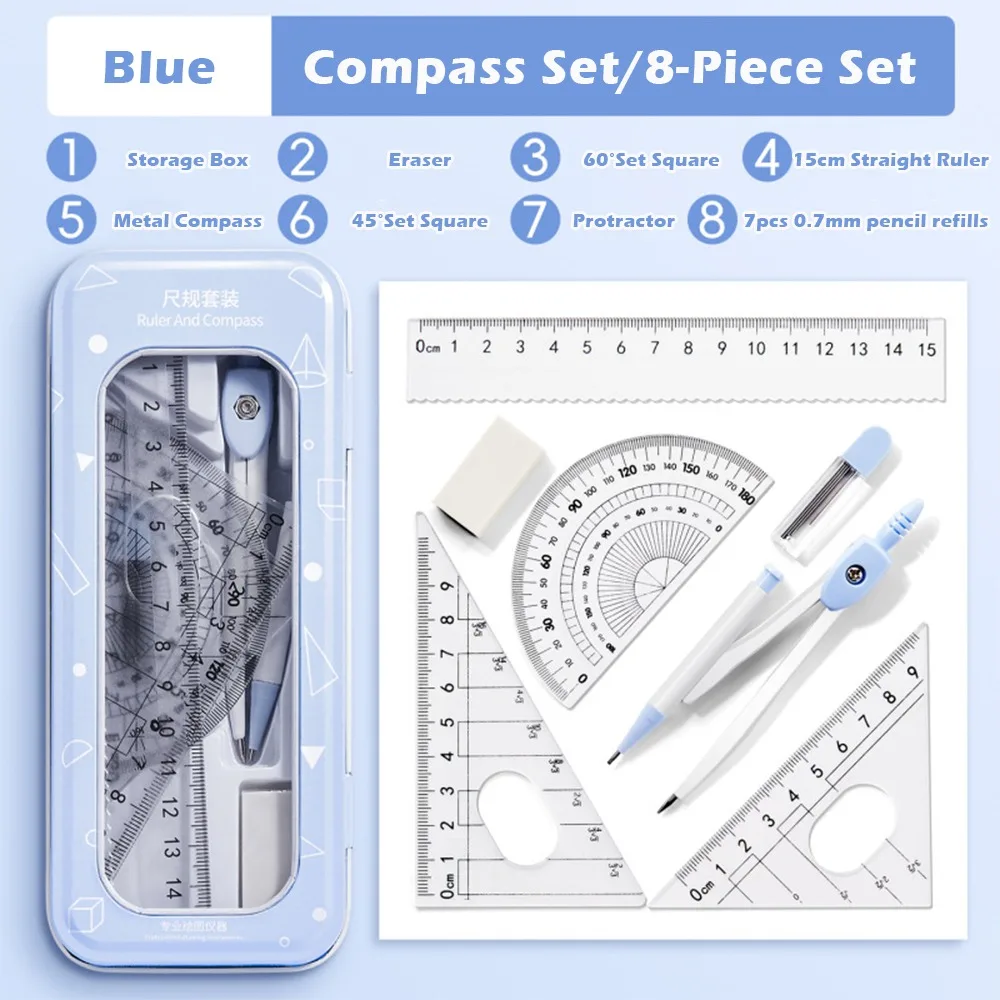 Blue 8PCS A