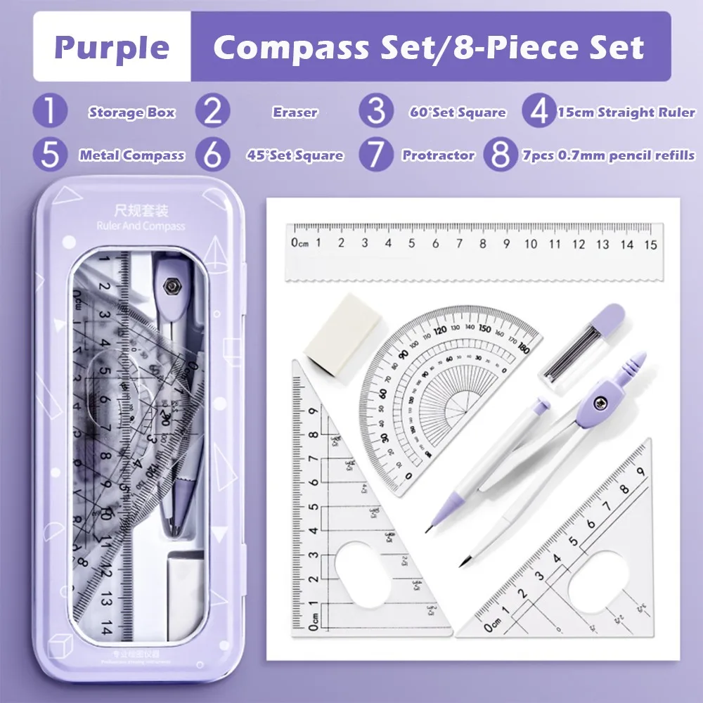 Purple 8PCS A