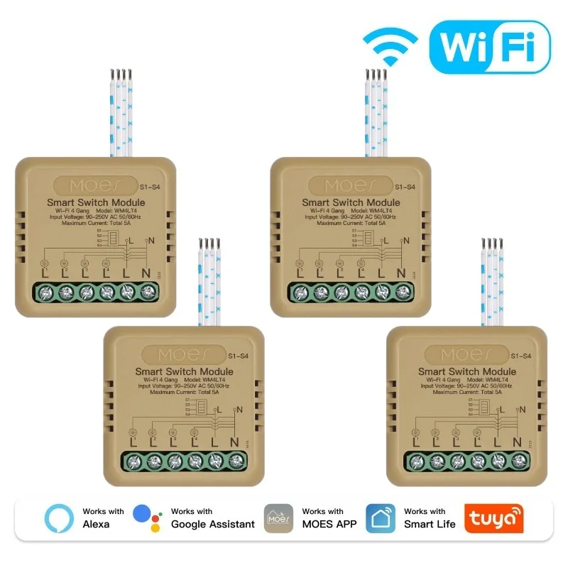 WiFi 4Gang 4 PCS