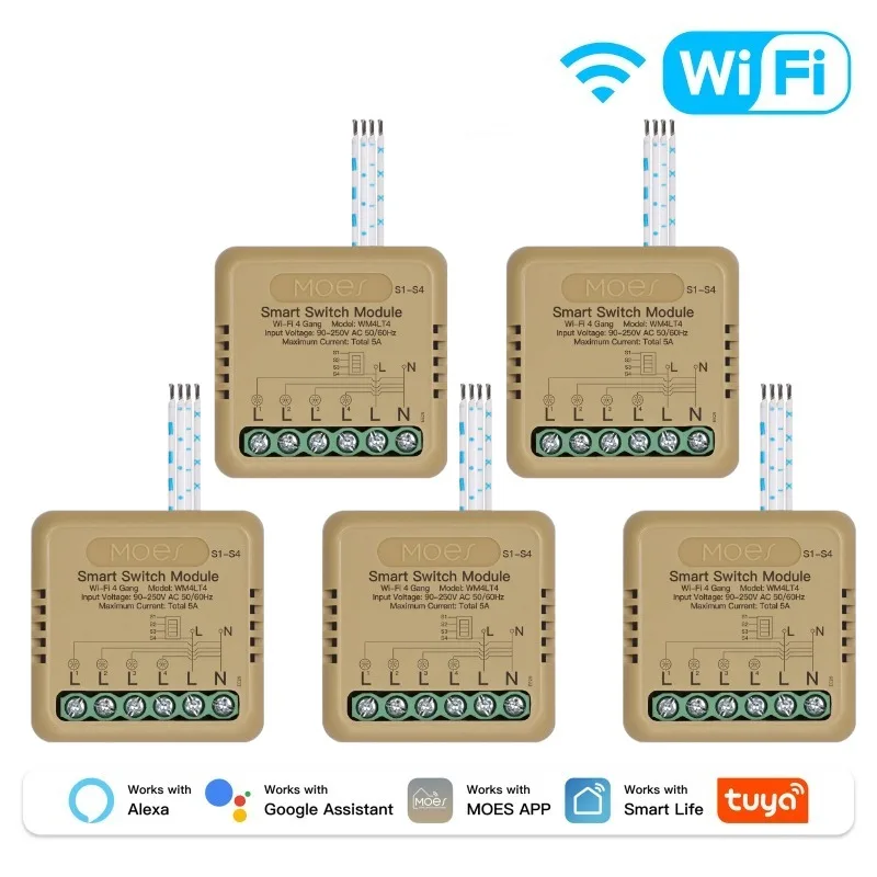 WiFi 4Gang 5 PCS