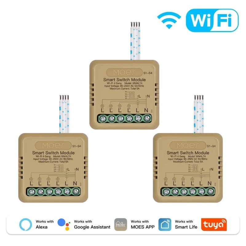 WiFi 4Gang 3 PCS