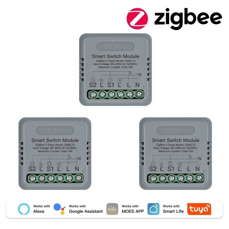 Zigbee 2Gang 3 PCS