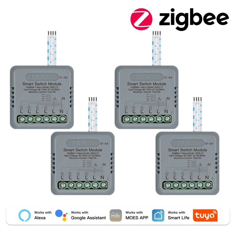 Zigbee 4Gang 4 PCS