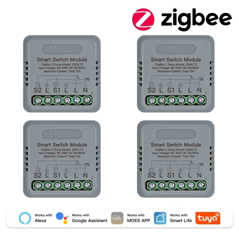 Zigbee 2Gang 4 PCS