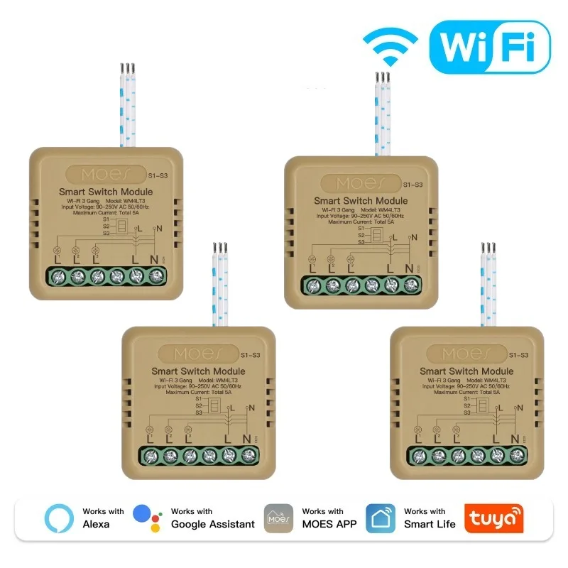 WiFi 3Gang 4 PCS