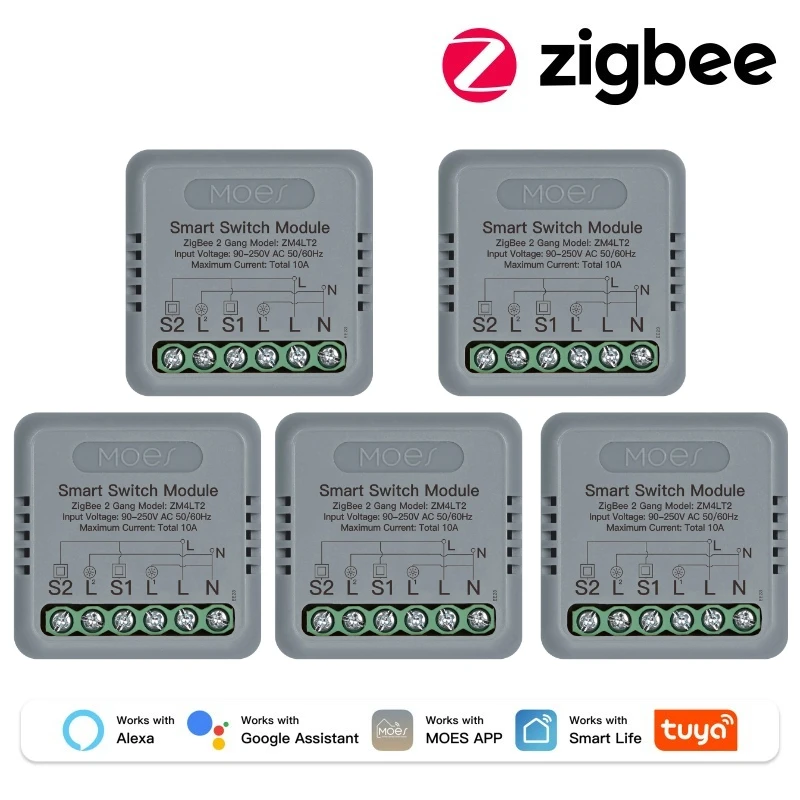 Zigbee 2Gang 5 PCS
