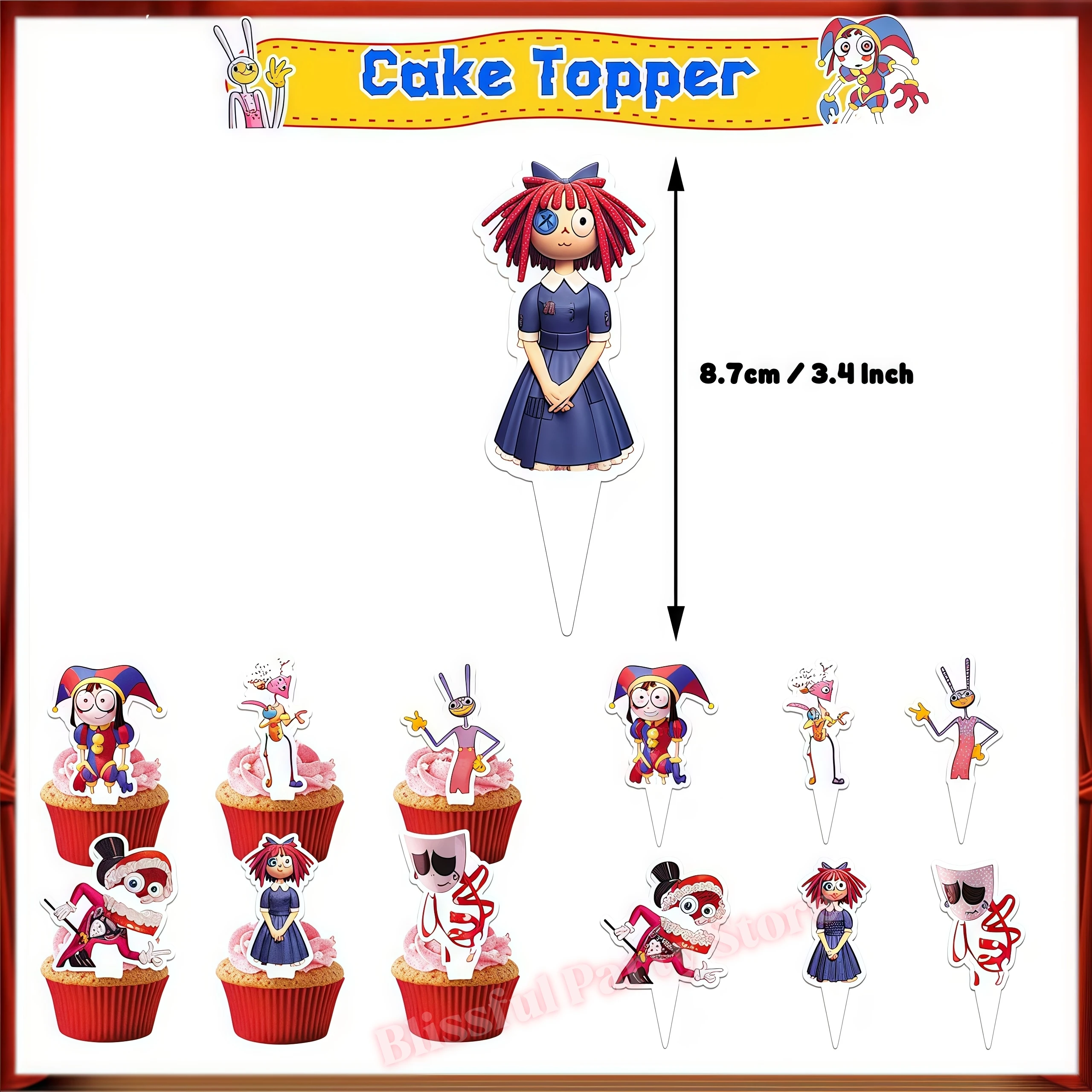 12pcs cupcake topper