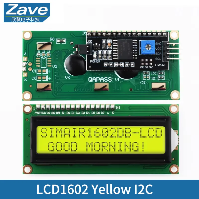 LCD1602 Yellow I2C