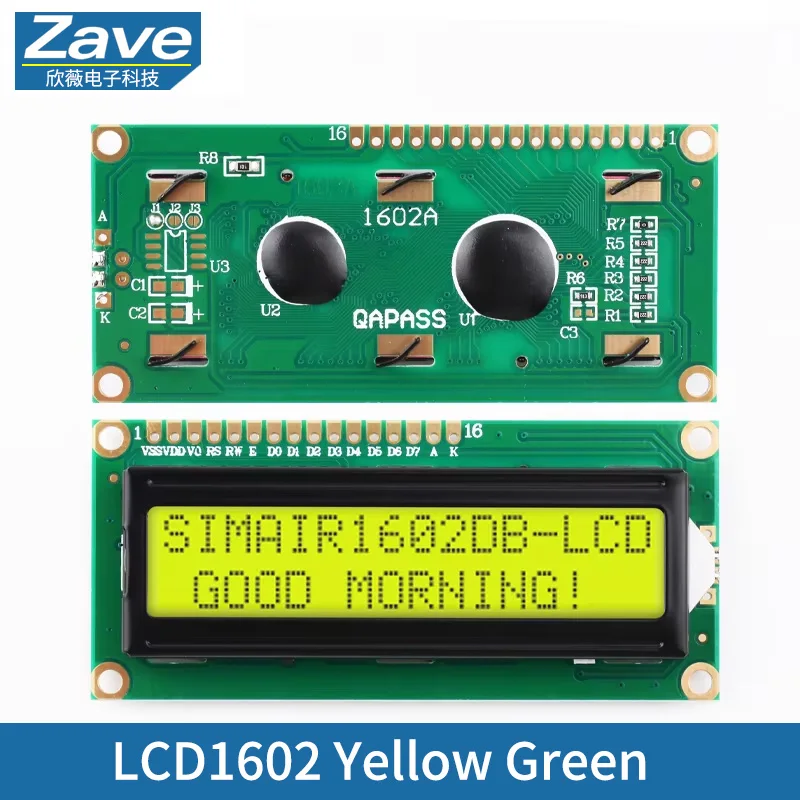 LCD1602 Yellow Green