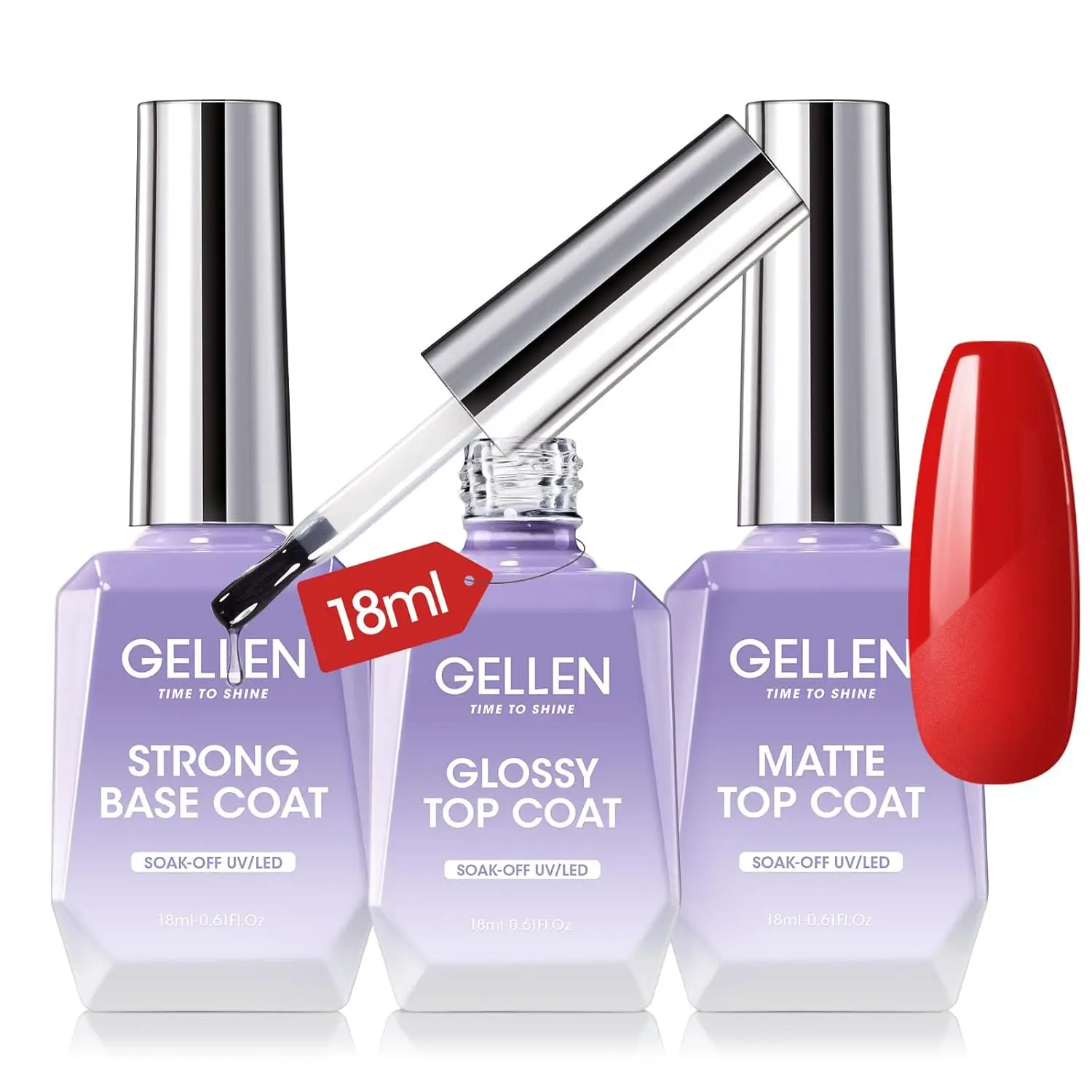 Glossy top coat set