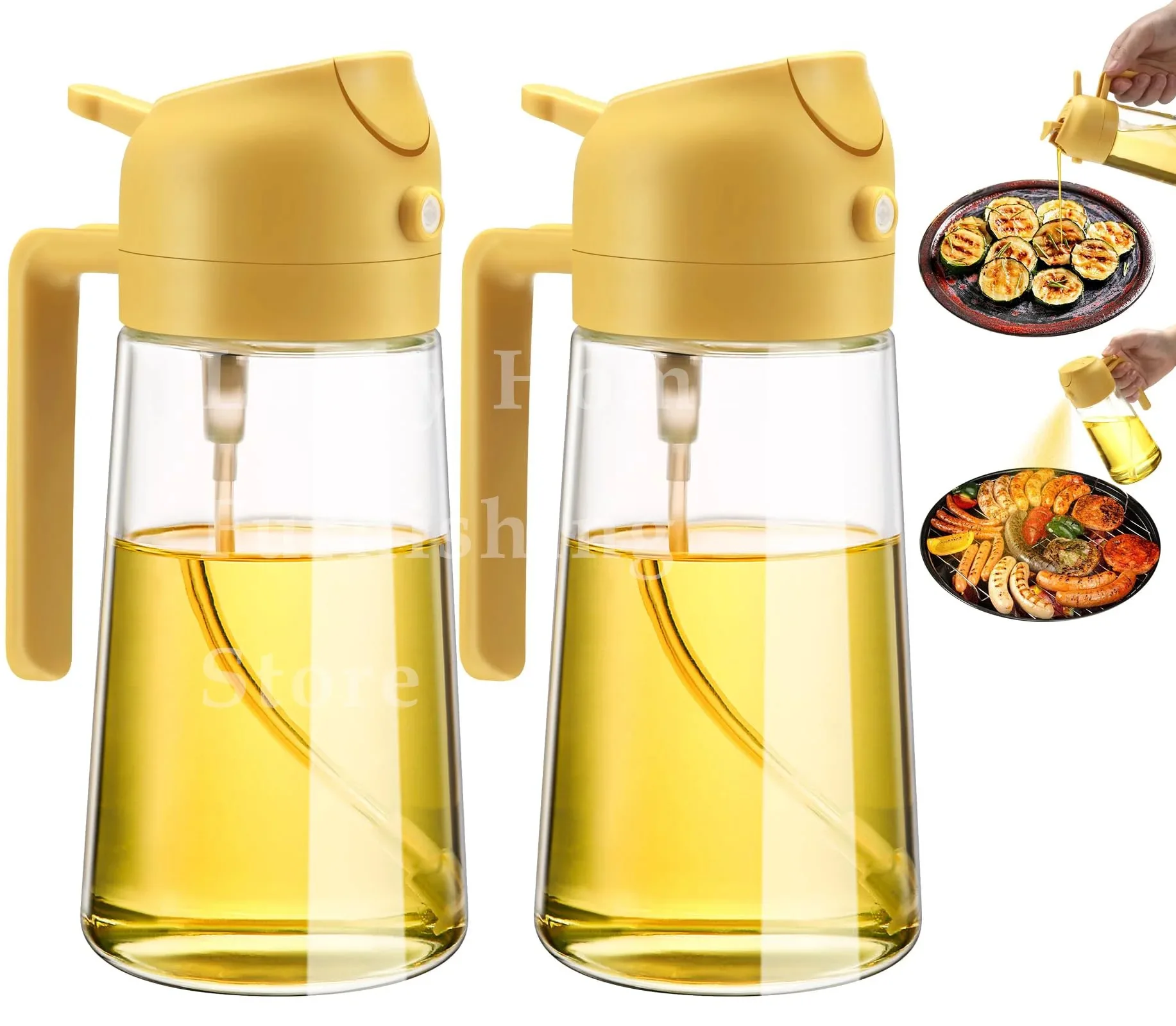 2PCS Yellow Plastic