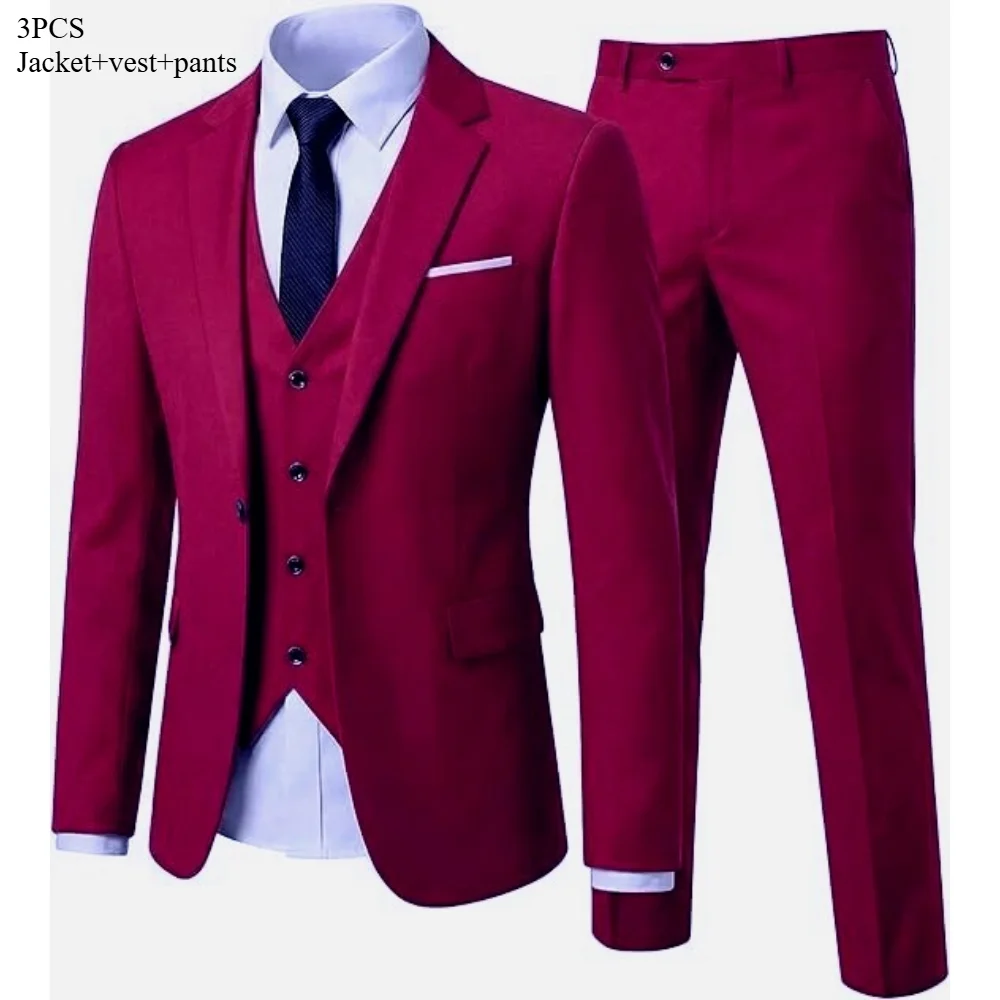 Claret 3-piece suit