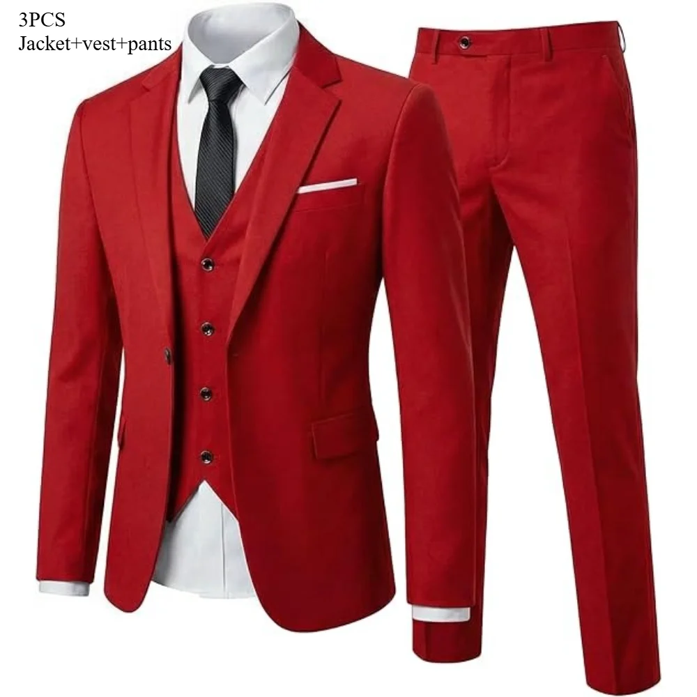 Red 3-piece suit