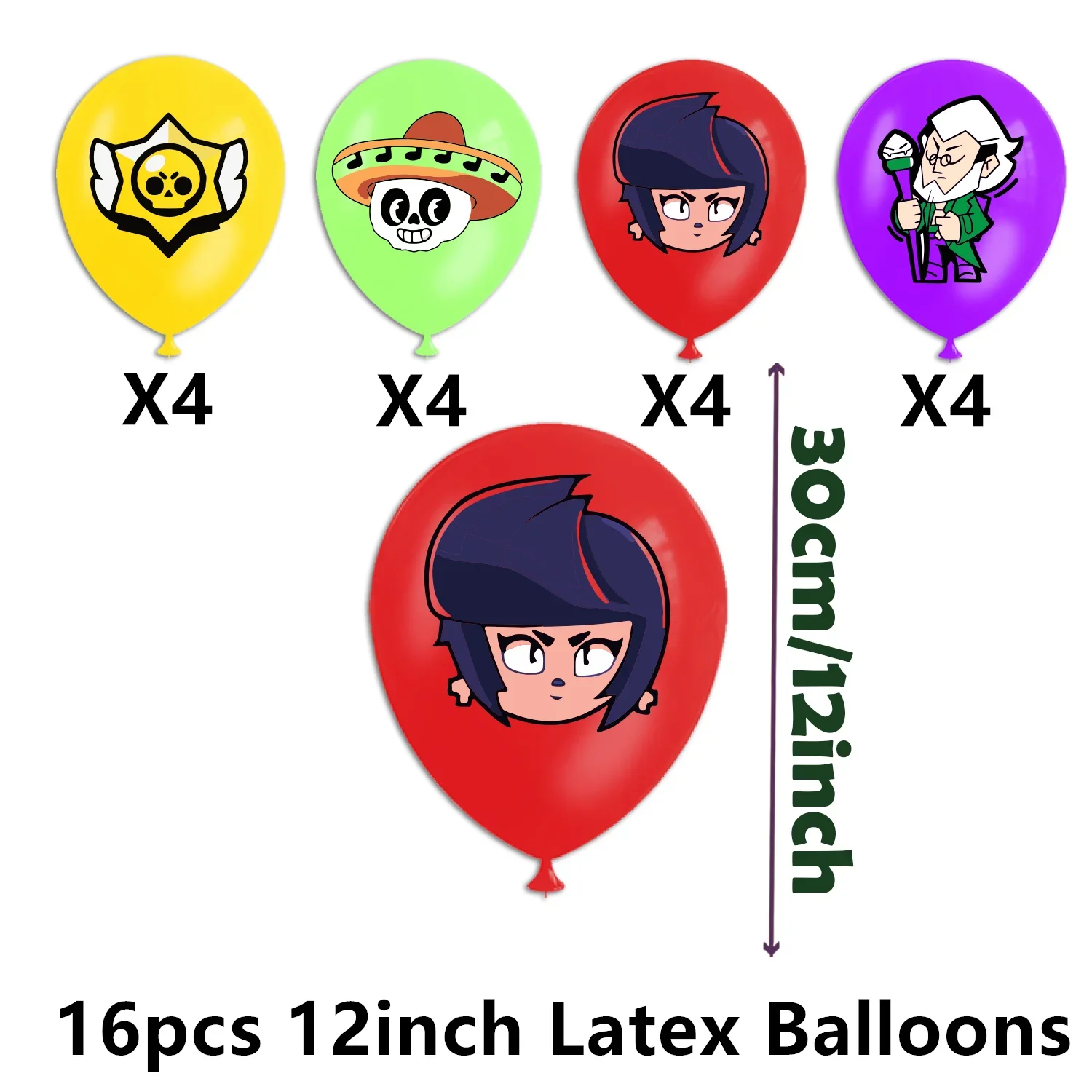 16pcs Latex Balloons
