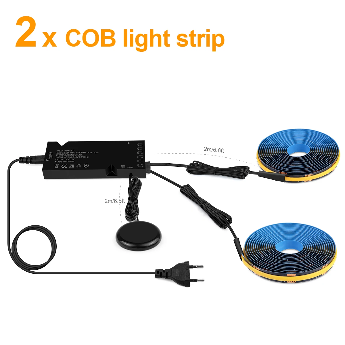 2PCS COB LED Strip