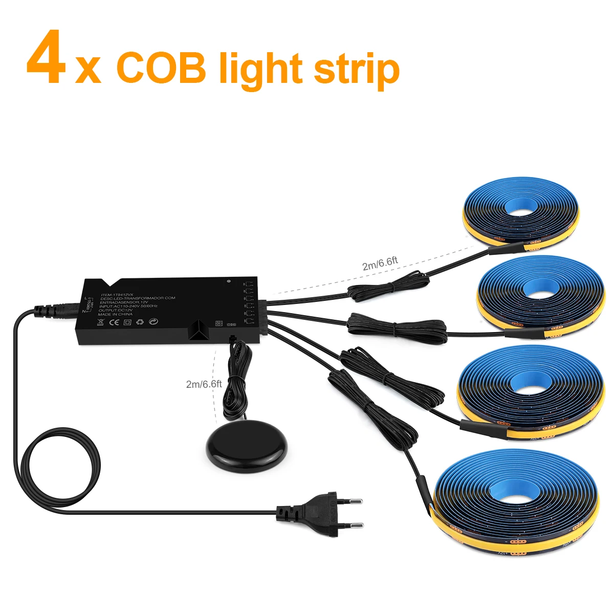 4PCS COB LED Strip