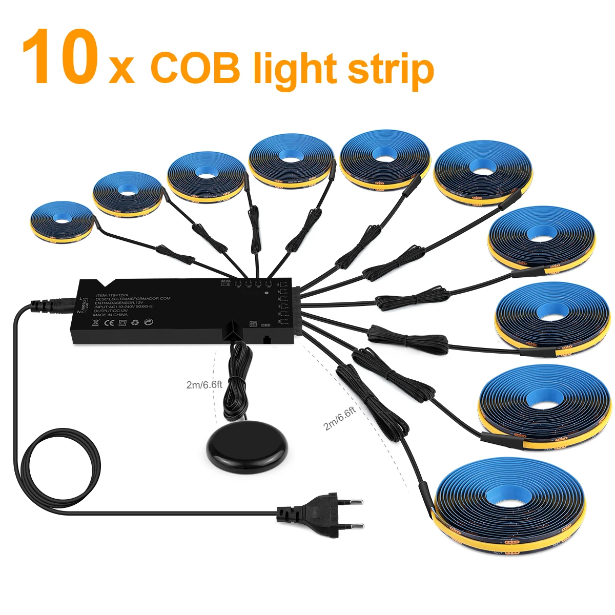 10PCS COB LED Strip