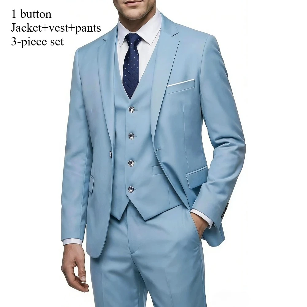 3Pcs-Sky Blue