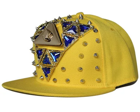 Yellow background blue triangle diamond
