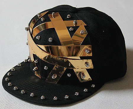 Gold bar sequins on black background