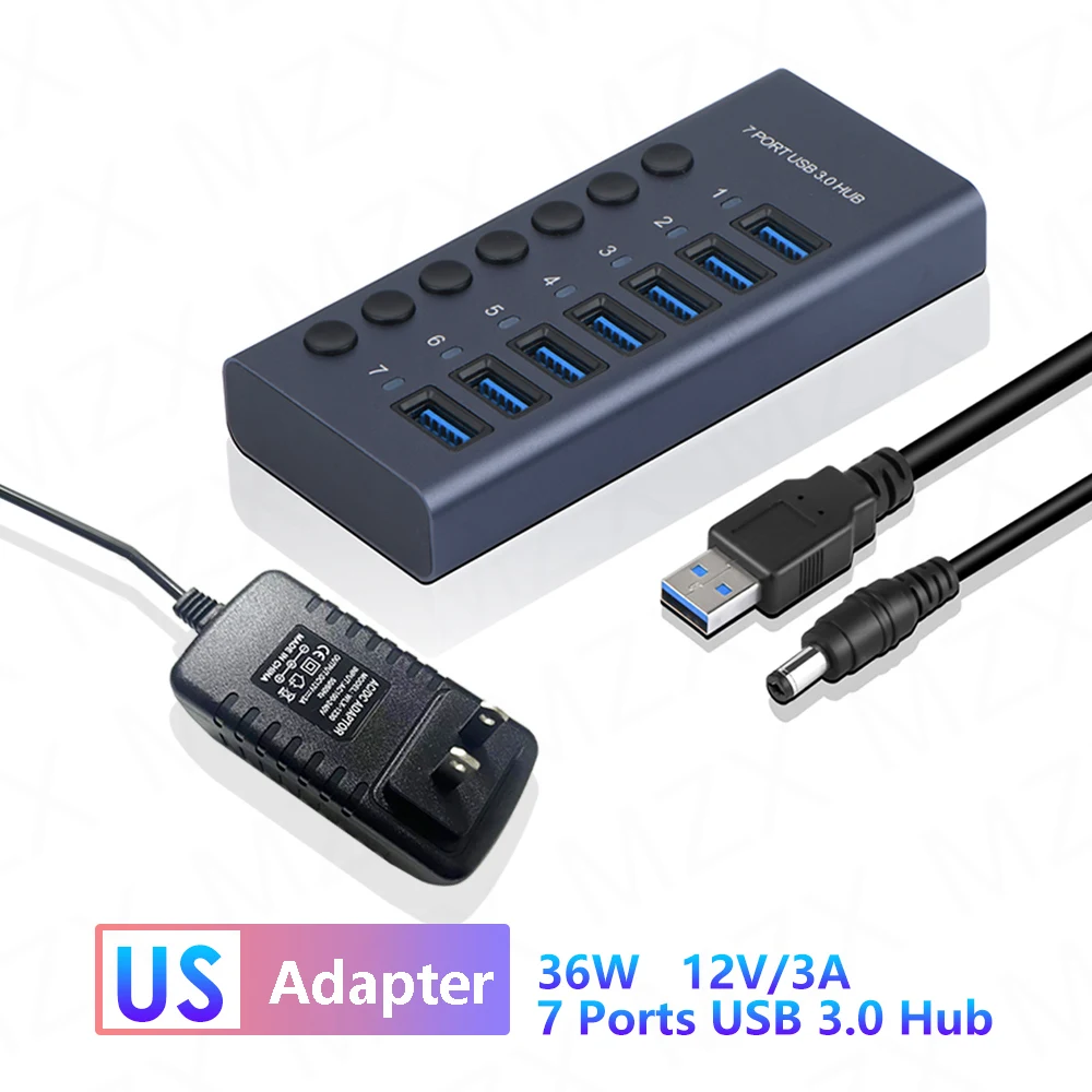 7 Ports HUB US