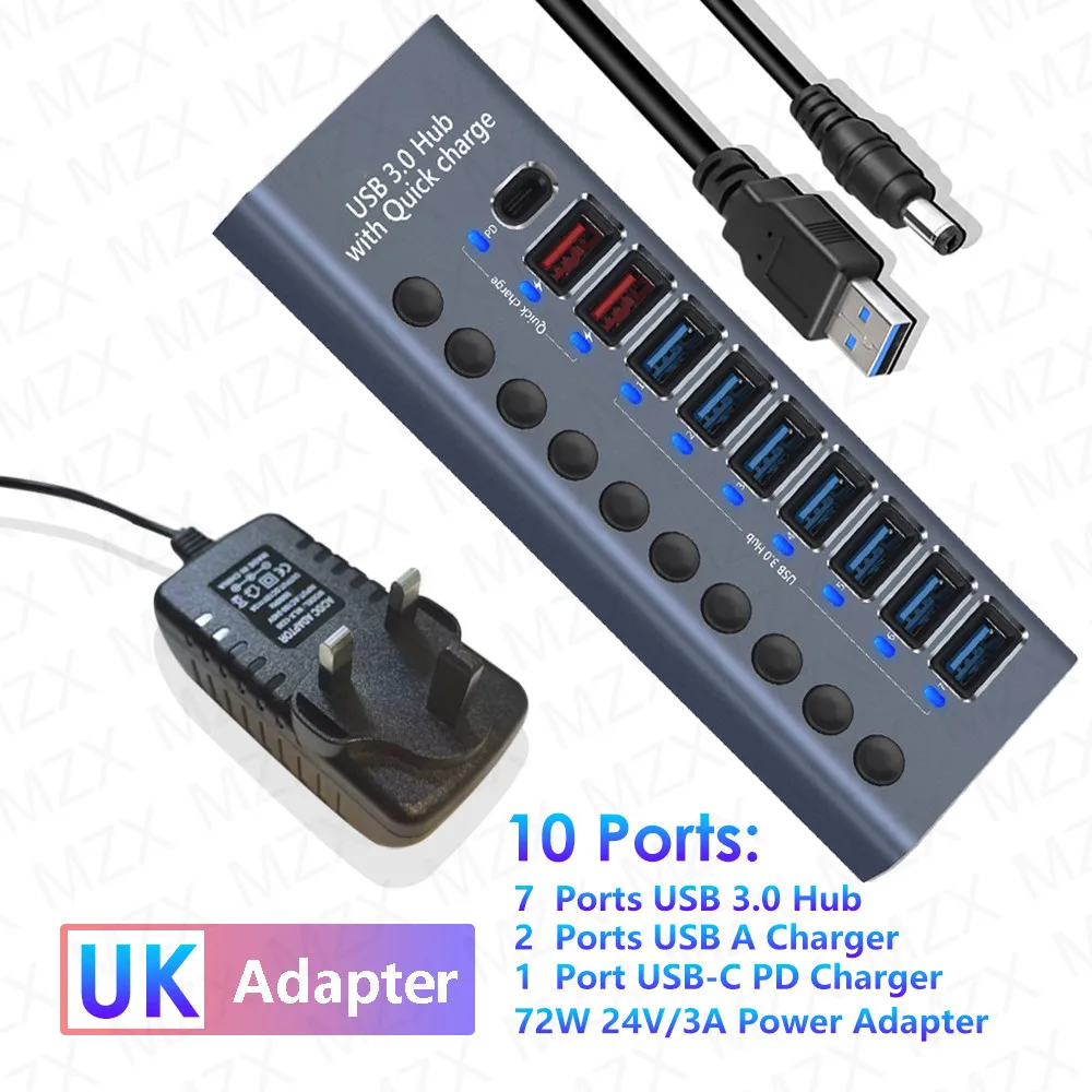 10 HUB Charger UK