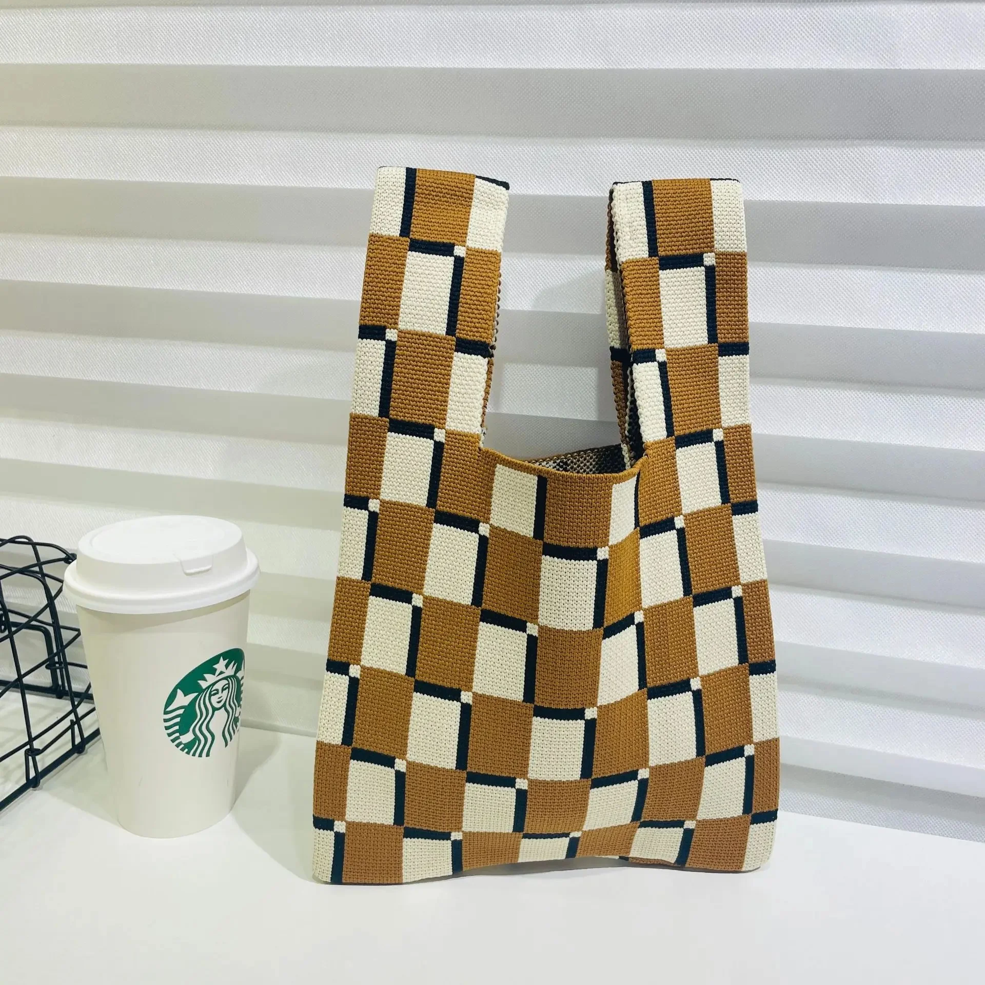 Checkerboard khaki