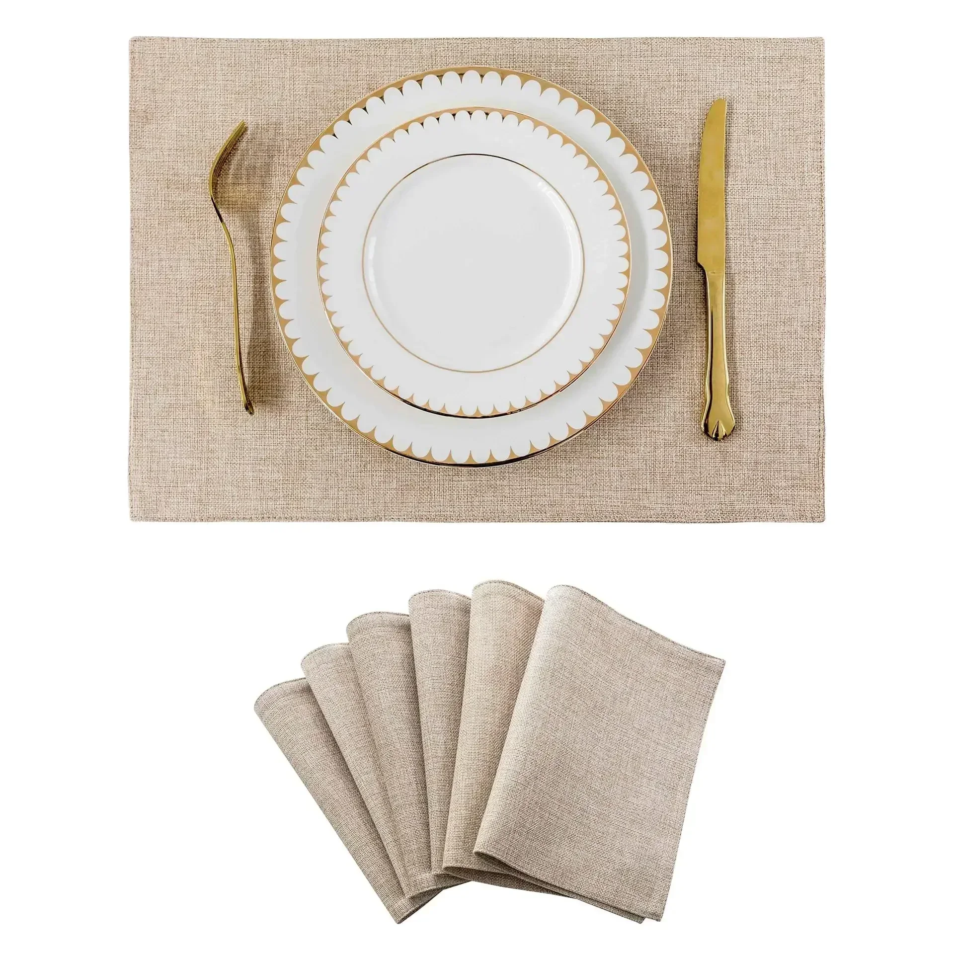 6pcs Linen