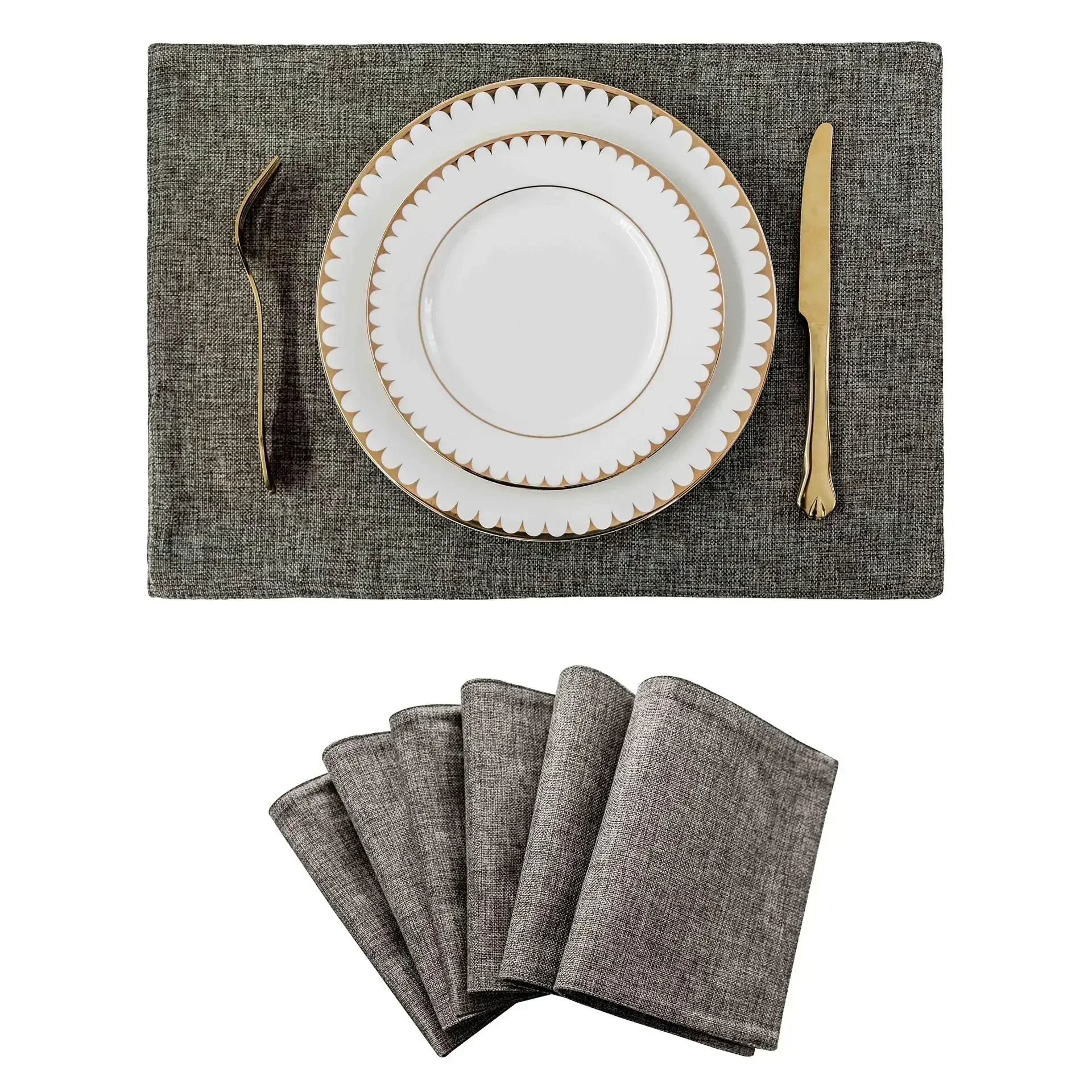 6pcs Deep Grey