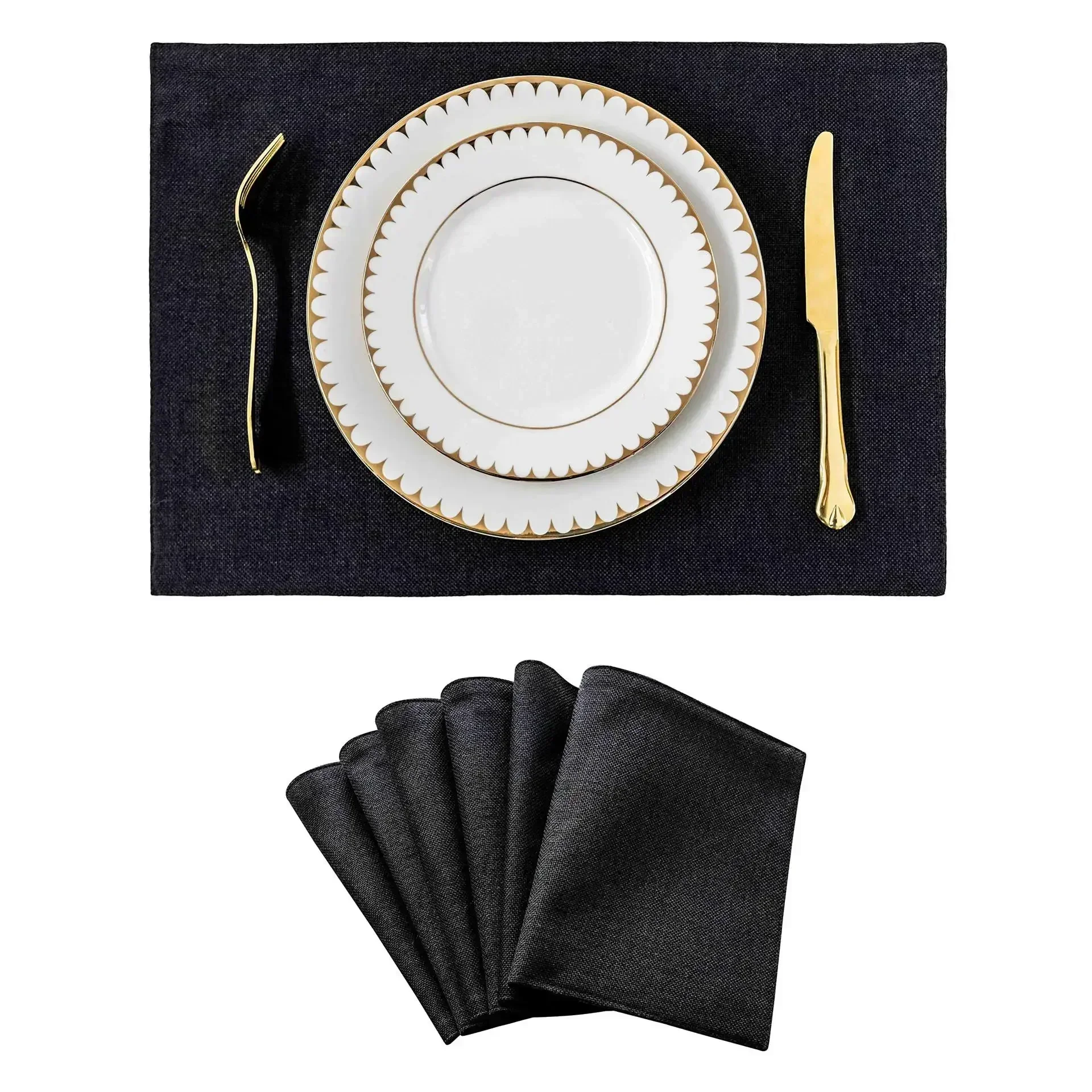 6pcs Black