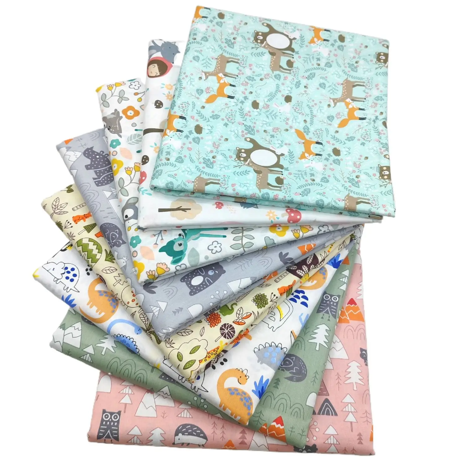 8 cartoon fabrics