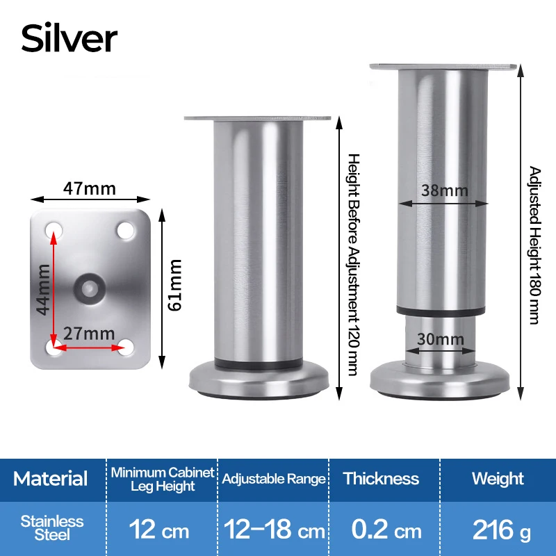 Silver-120-180mm