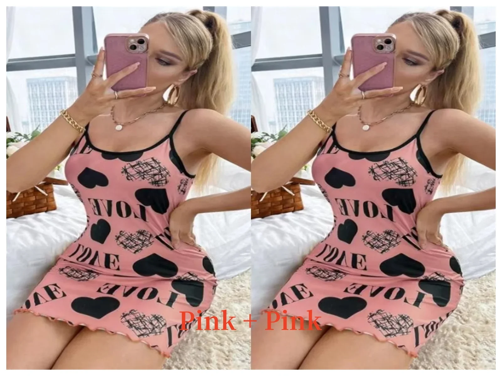 2pcs Pink