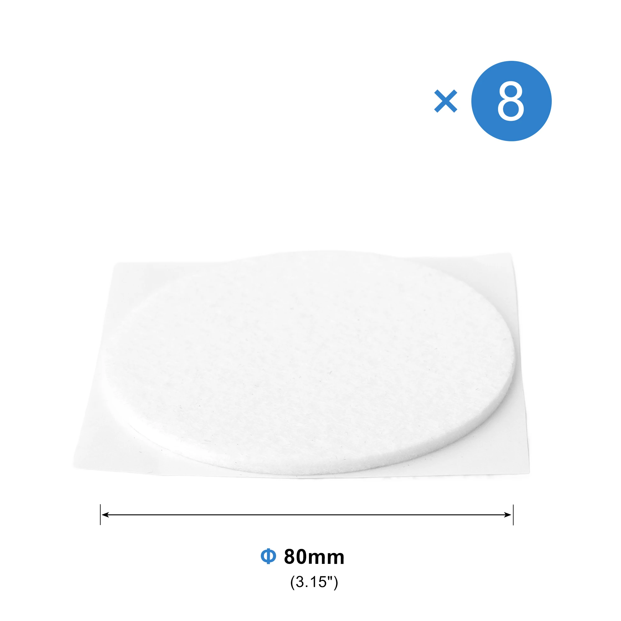White 80mm 8pcs