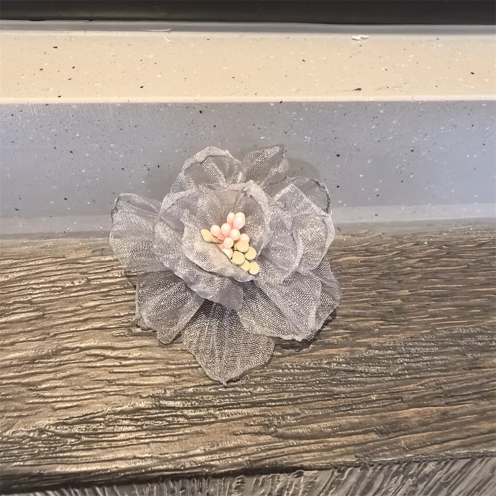 Grey organza