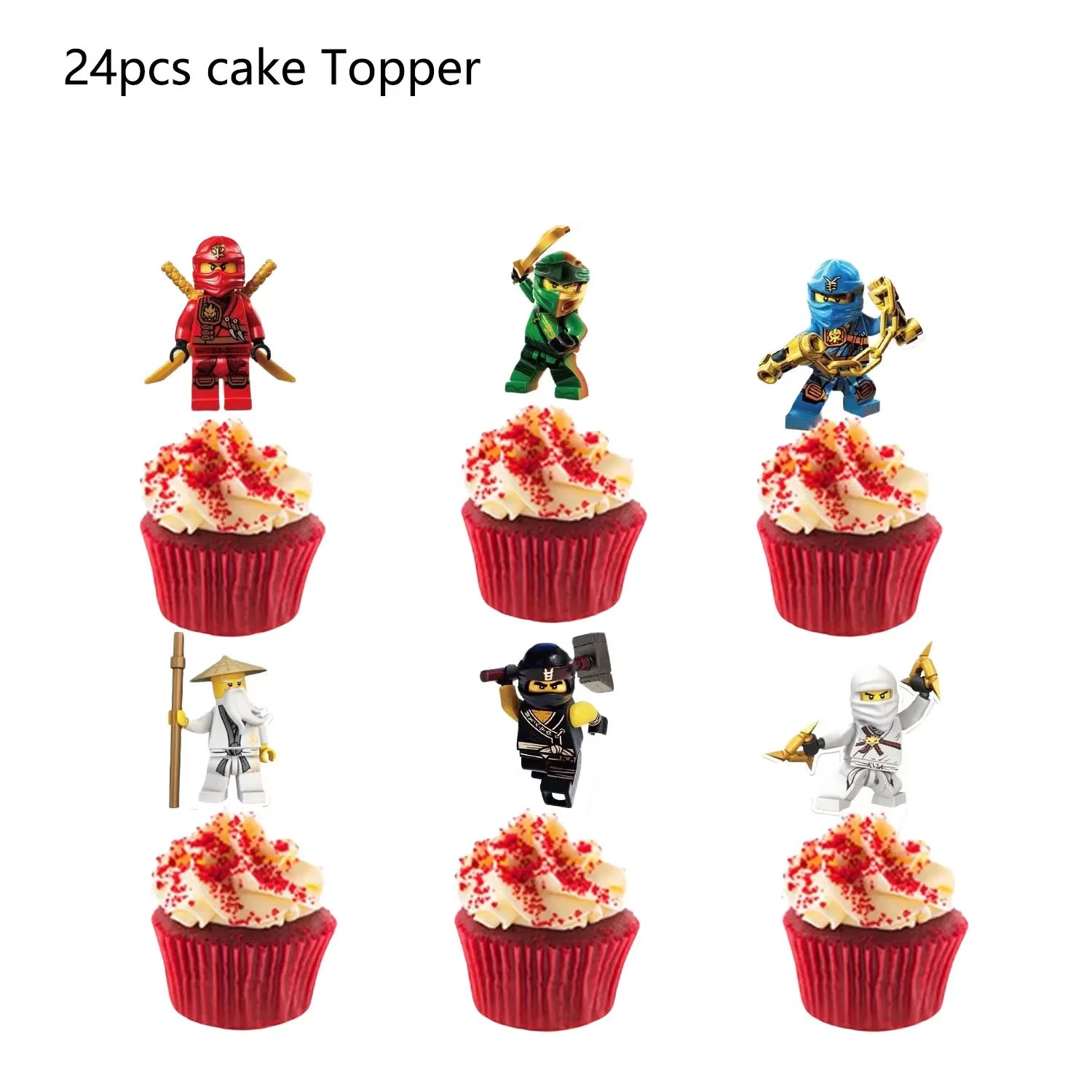 24pcs cake topper