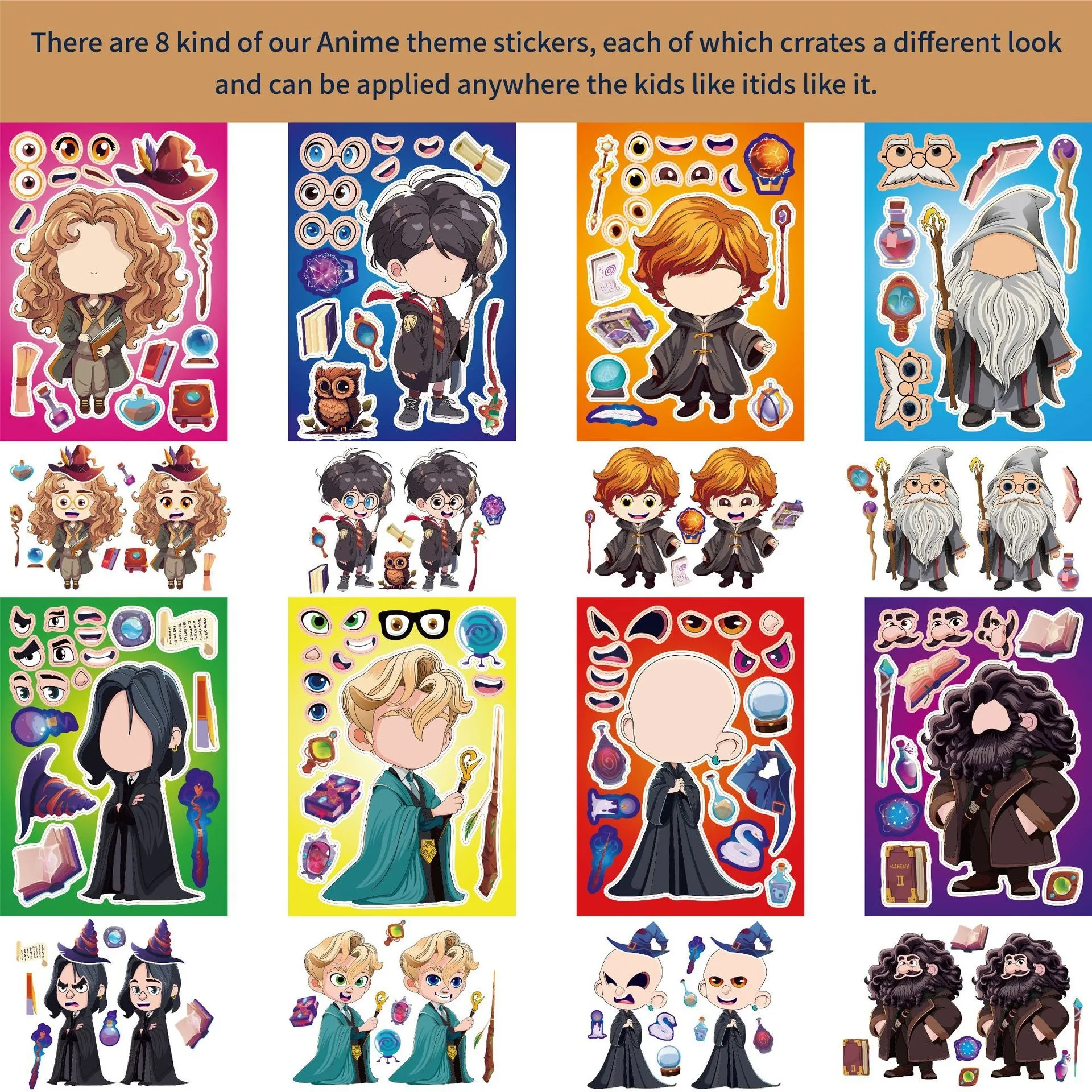 8pcs Puzzle sticker